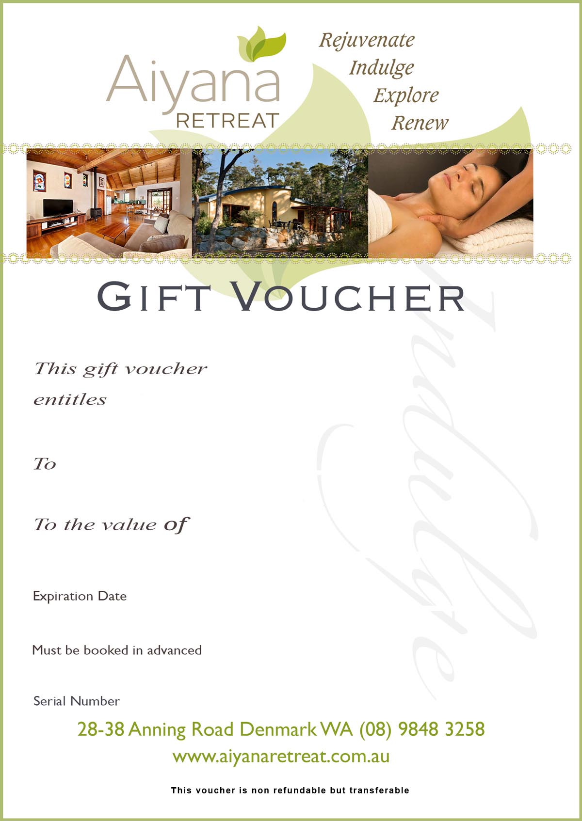 A gift voucher that is sent to the recipient.