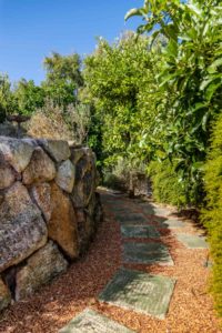 Garden walkway at Gampi